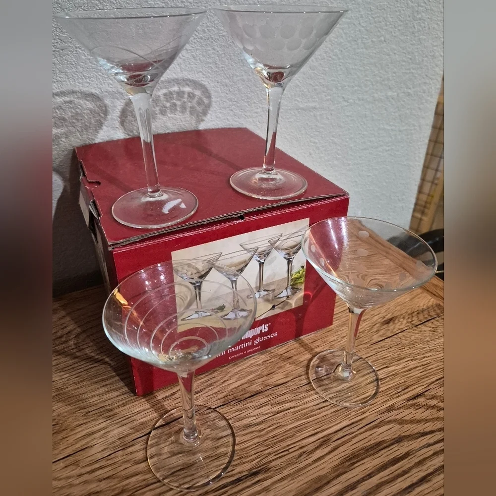 Pier 1 Imports Mini Martini Glasses, Lot Of 4